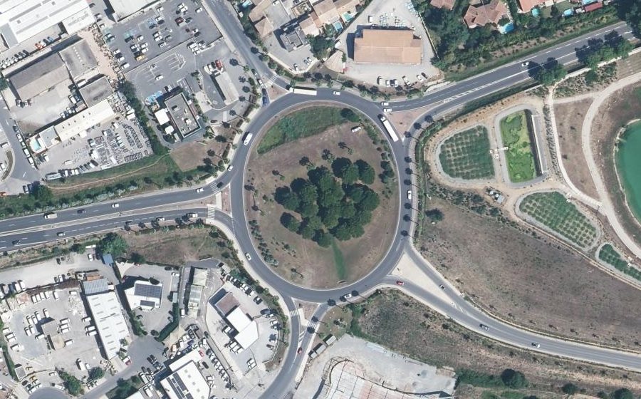 Vue aérienne du Rond-Point Philippe Lamour