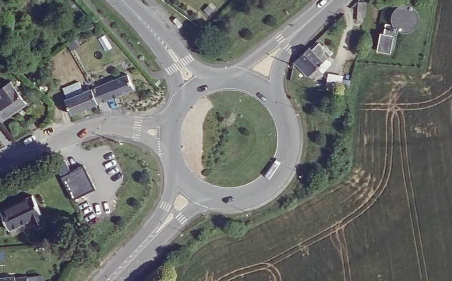 Vue aérienne du Rond-Point des Plages