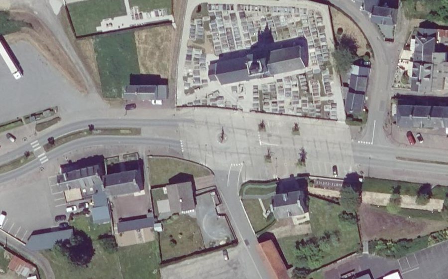 Vue aérienne du Place Georges Esnouf