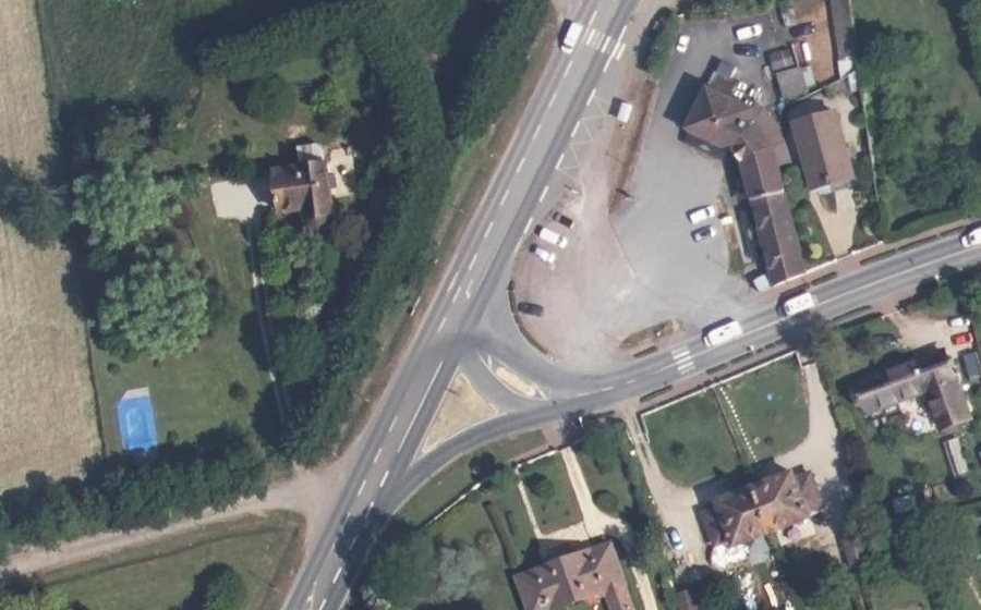 Vue aérienne du Route de Cabourg