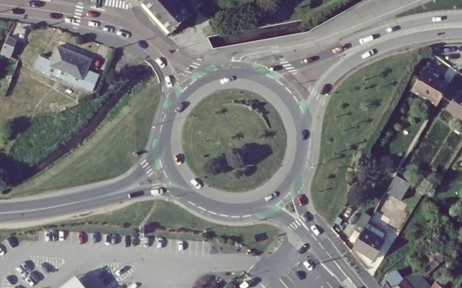 Vue aérienne du Rond-Point de Querqueville
