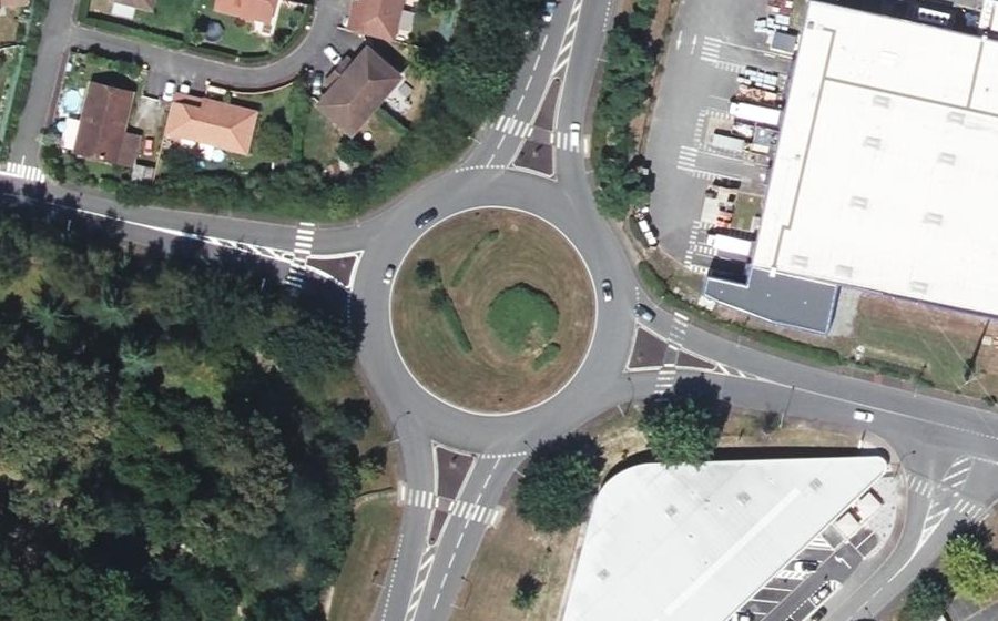 Vue aérienne du Rond-Point du Mail