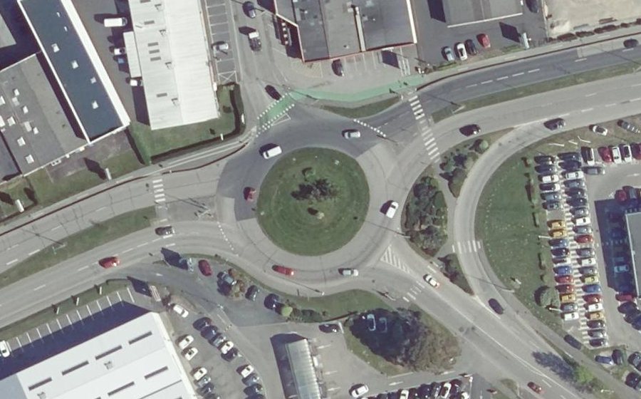 Vue aérienne du Rond-Point de Sauxmarais