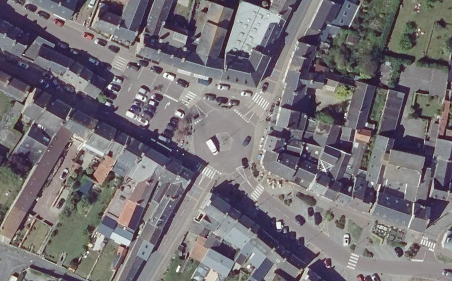 Vue aérienne du Place du Docteur Auvret