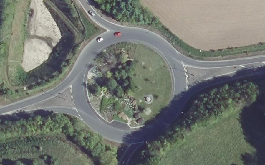 Vue aérienne du Rond-Point de la Bâte