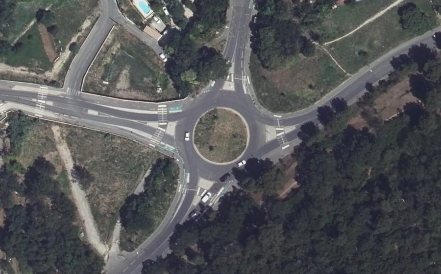 Vue aérienne du Rond-Point Jane Pannier