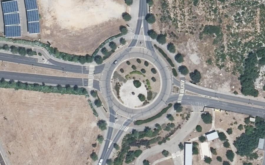 Vue aérienne du Rond-Point Bir Hakeim