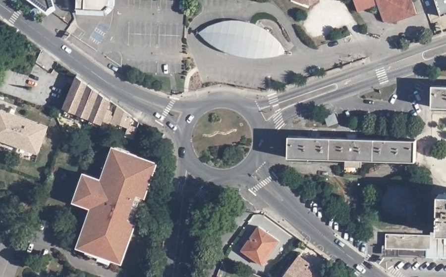 Vue aérienne du Rond-Point des Arméniens
