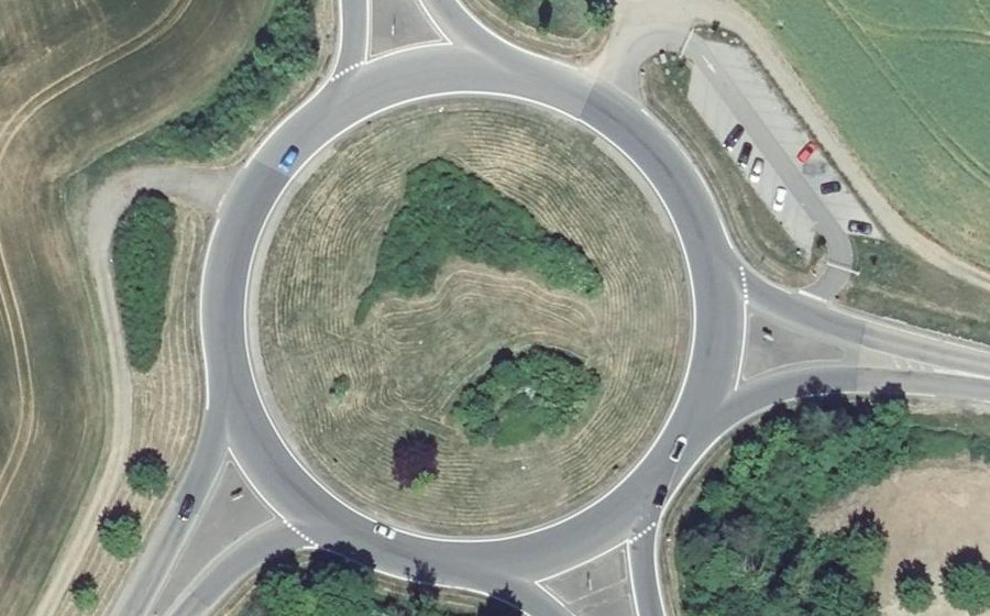 Vue aérienne du Giratoire du Cheval Blanc