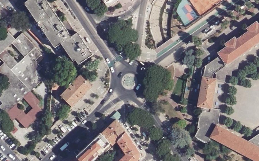 Vue aérienne du Rond-Point Bazeilles