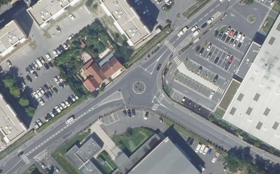 Vue aérienne du Rond-Point des Bourbonnais