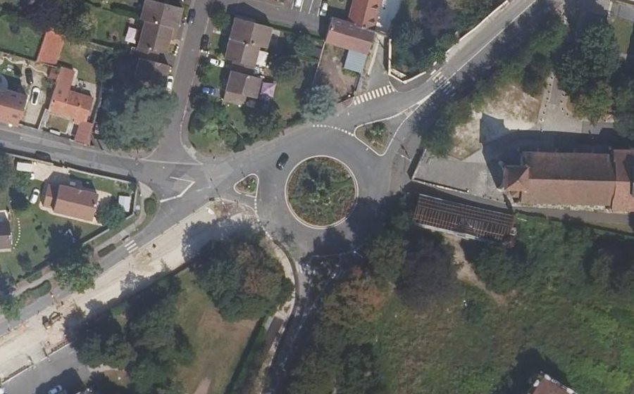 Vue aérienne du Rond-point Saint-Éloi