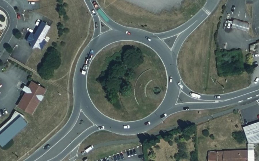 Vue aérienne du Rond-Point Jean Monnet