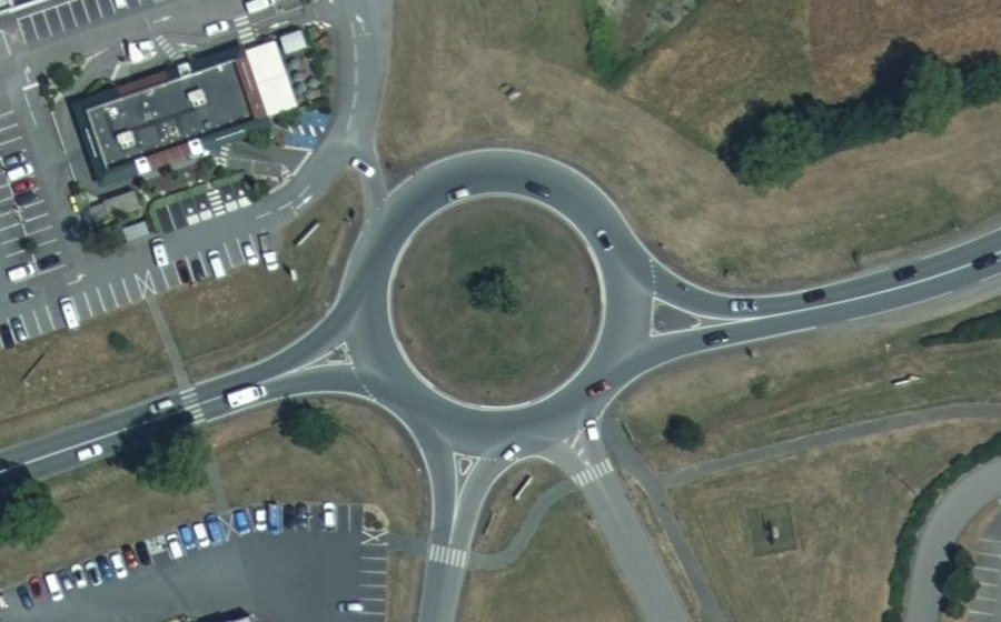 Vue aérienne du Rond-Point de l'Atlantique