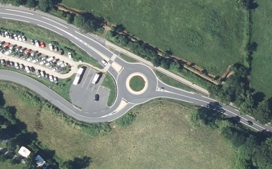 Vue aérienne du Route de la Corniche