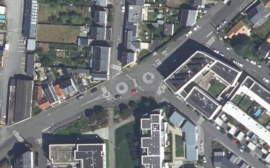 Vue aérienne du Rue de la Berthauderie