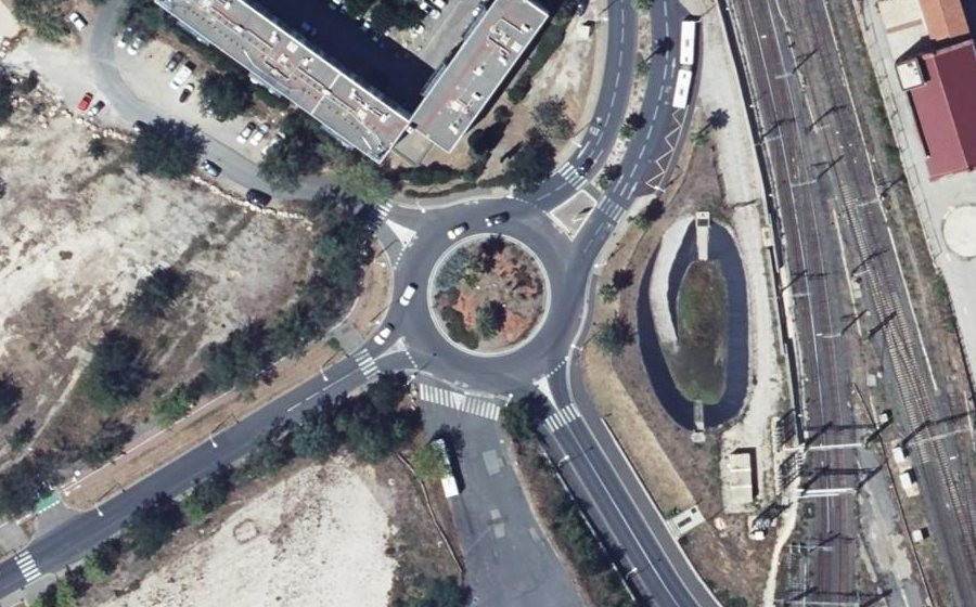 Vue aérienne du Rond-Point de l'Ordre du Mérite Agricole