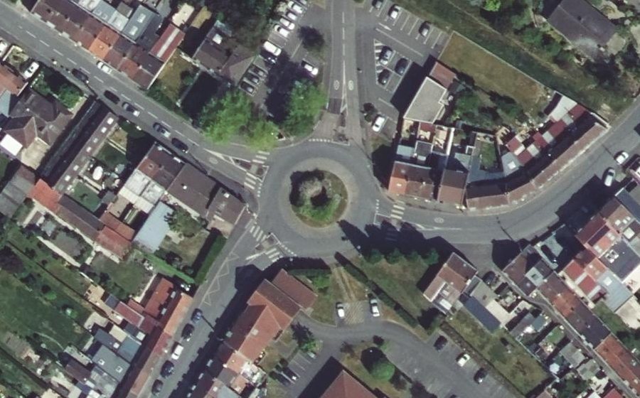 Vue aérienne du Rond-Point Raymond Borreman