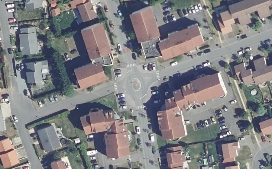 Vue aérienne du Place Marguerite Yourcenar