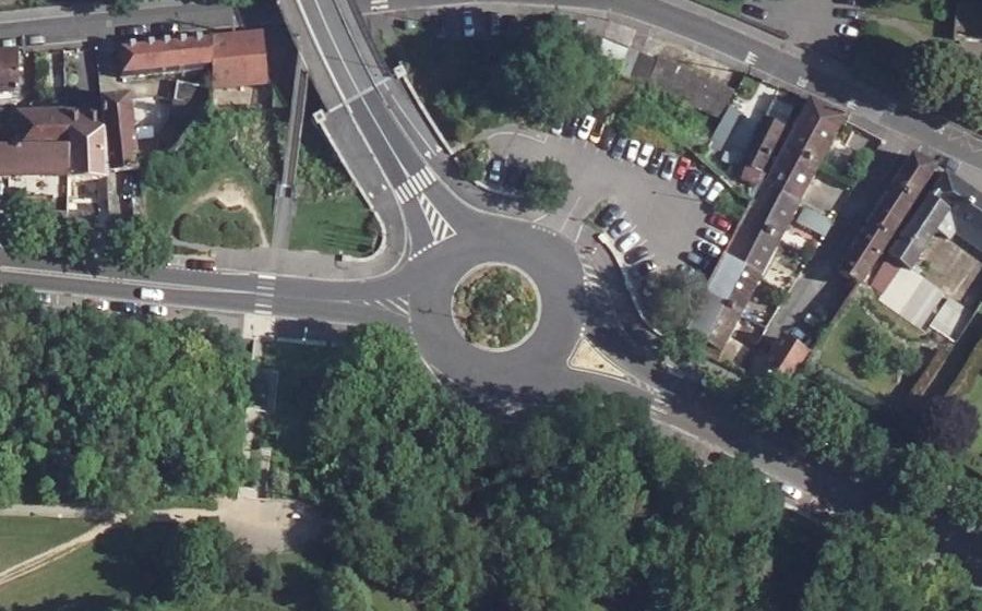 Vue aérienne du Giratoire du Pont de Paris