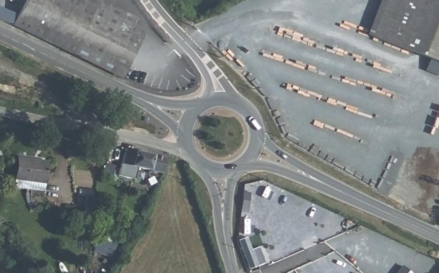 Vue aérienne du Les Cinq Routes