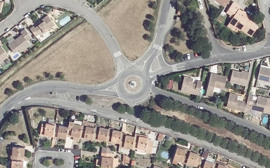 Vue aérienne du Rond-Point Jean Moulin