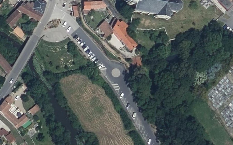 Vue aérienne du Rue du Barrage