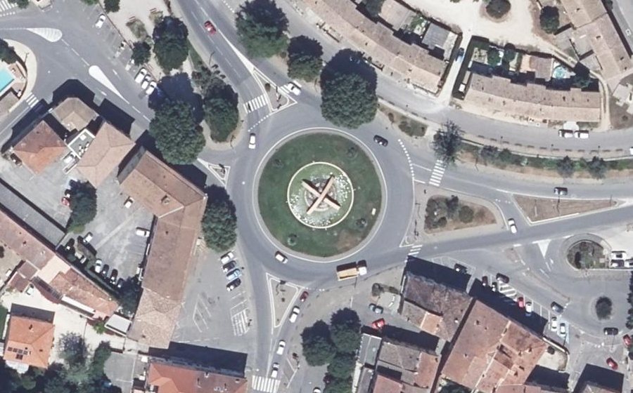 Vue aérienne du Rond-Point de l'Europe