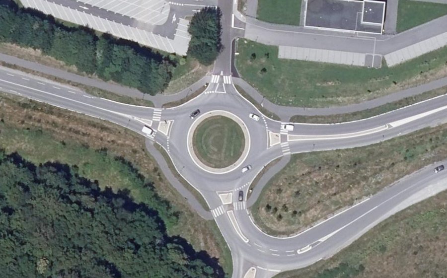 Vue aérienne du Giratoire du Saut du Renard