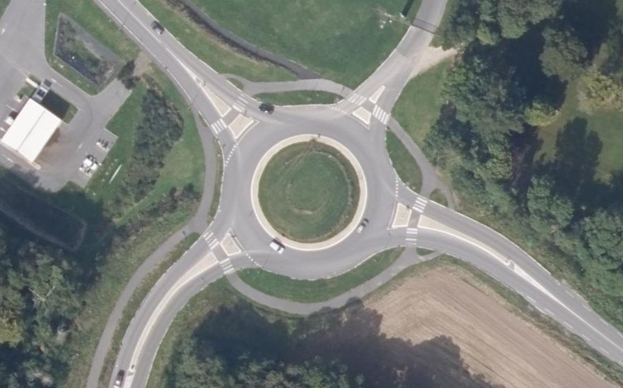 Vue aérienne du Giratoire de Kerblesten