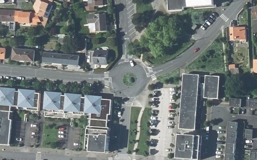 Vue aérienne du Rond-point de la Grande Ouche