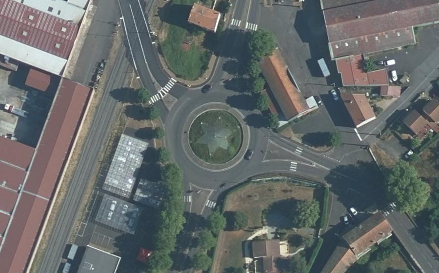 Vue aérienne du Giratoire de l'Étoile