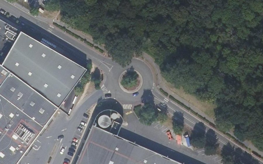Vue aérienne du Rond-Point Rue André Citroën