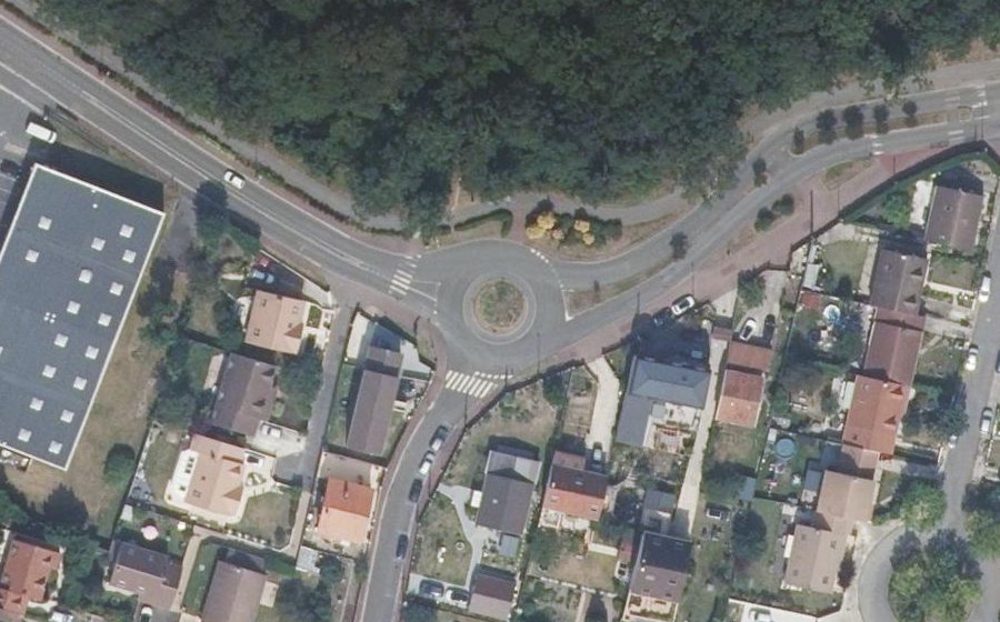 Vue aérienne du Rond-Point Chemin Vert des Grattes-Bœufs