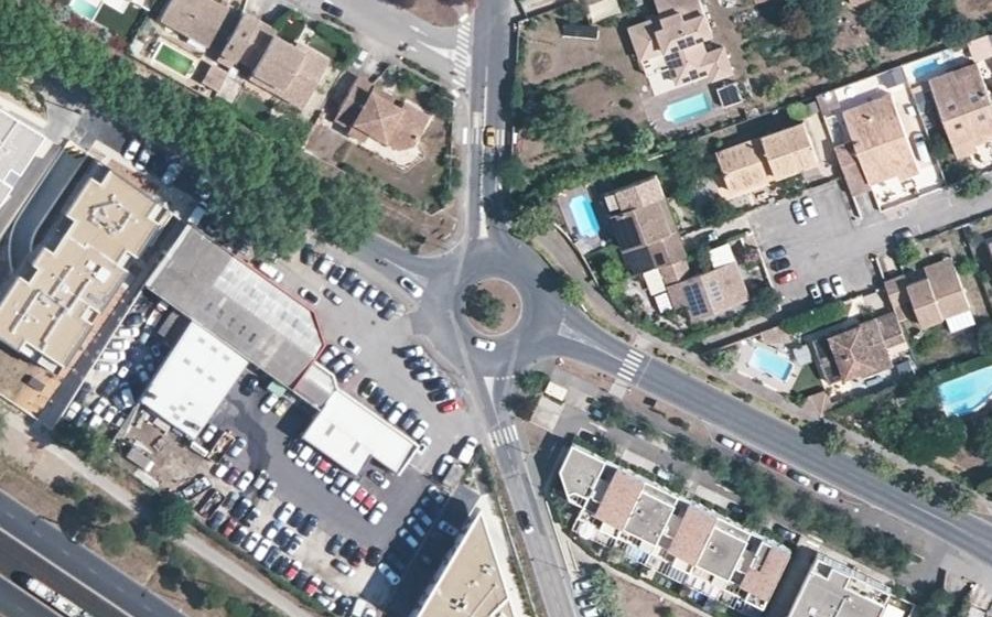 Vue aérienne du Rond-Point du Mas Rouge