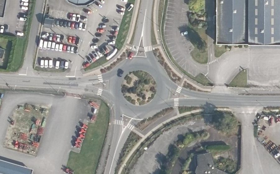 Vue aérienne du Rond-point de la Ferté