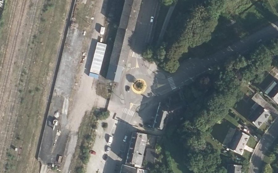 Vue aérienne du Rond-point du Bois d'Amour