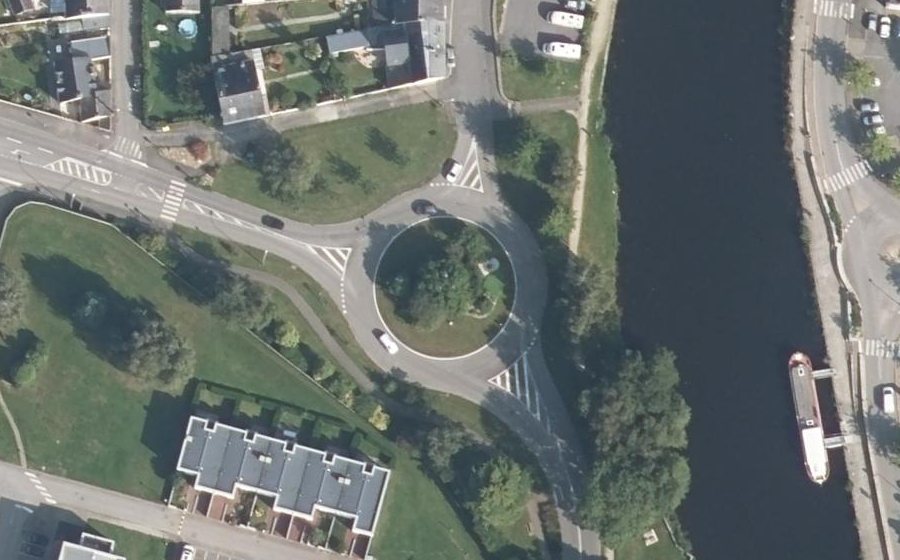 Vue aérienne du Rond-Point de la Légion d'Honneur