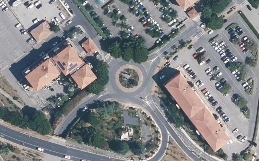 Vue aérienne du Rond-Point de Port Ariane