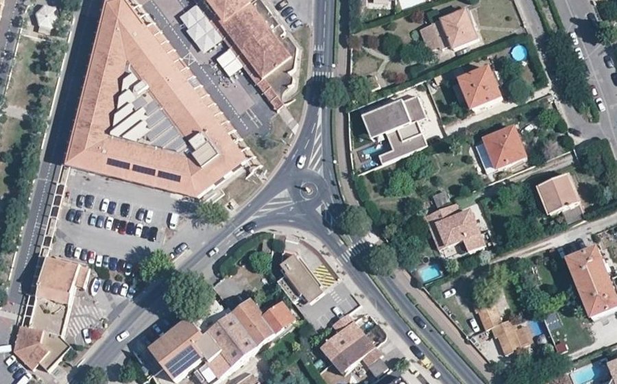 Vue aérienne du Rond-Point de l'Obélisque