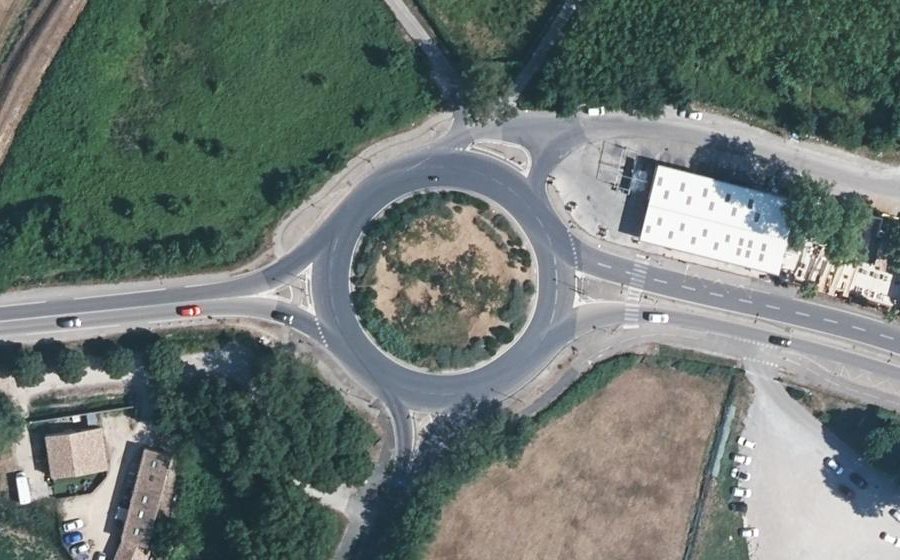 Vue aérienne du Rond-Point de Saint-Pierre