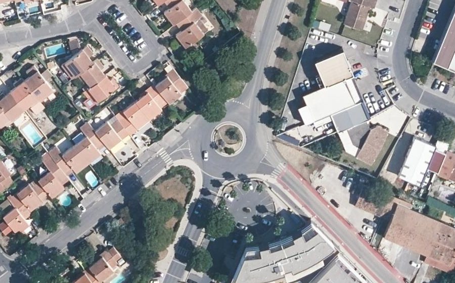 Vue aérienne du Rond-Point Courtoujours