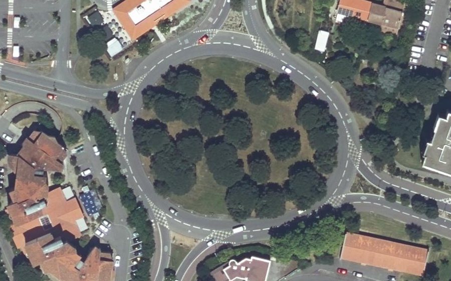 Vue aérienne du Rond-Point de la Méditerranée