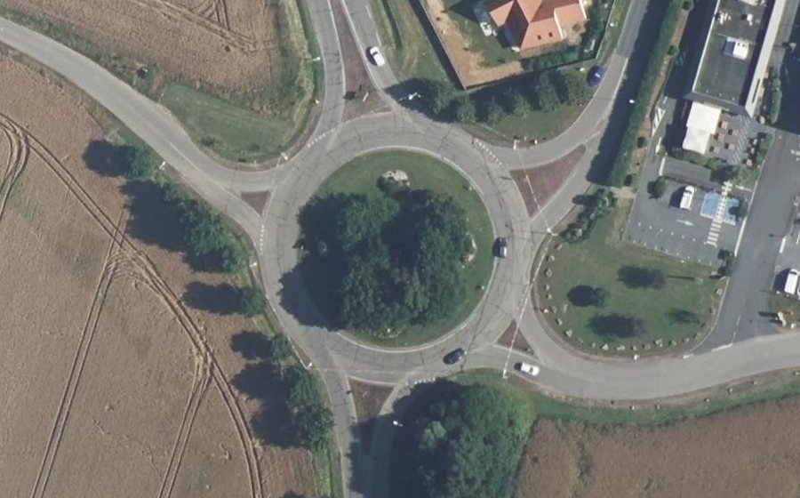 Vue aérienne du Rond-Point de Caen