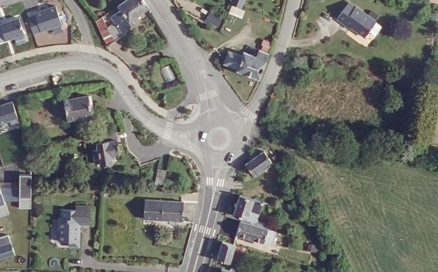 Vue aérienne du Giratoire 19 Mars 1962