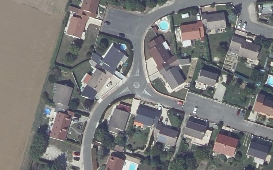 Vue aérienne du Rue de la Tournelle