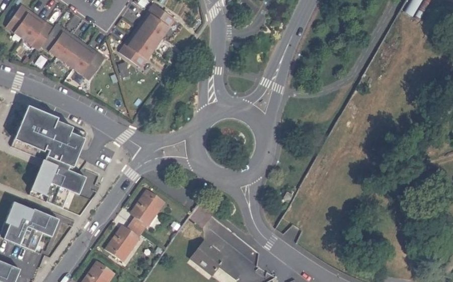 Vue aérienne du Rond-Point Aldo Moro