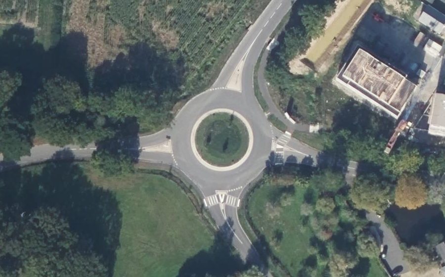 Vue aérienne du Rond-Point de Bouharée
