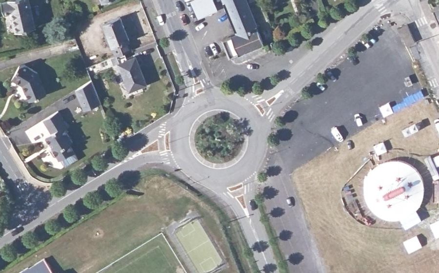 Vue aérienne du Rond-Point des Forces Françaises Libres