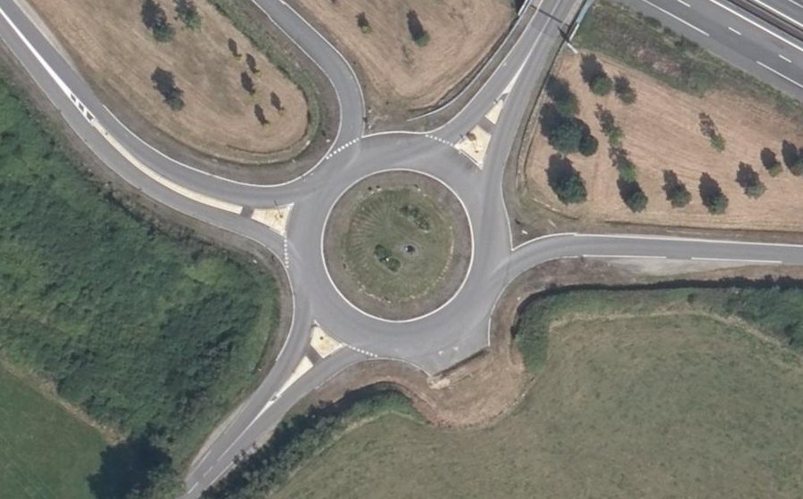 Vue aérienne du Giratoire du Haut David